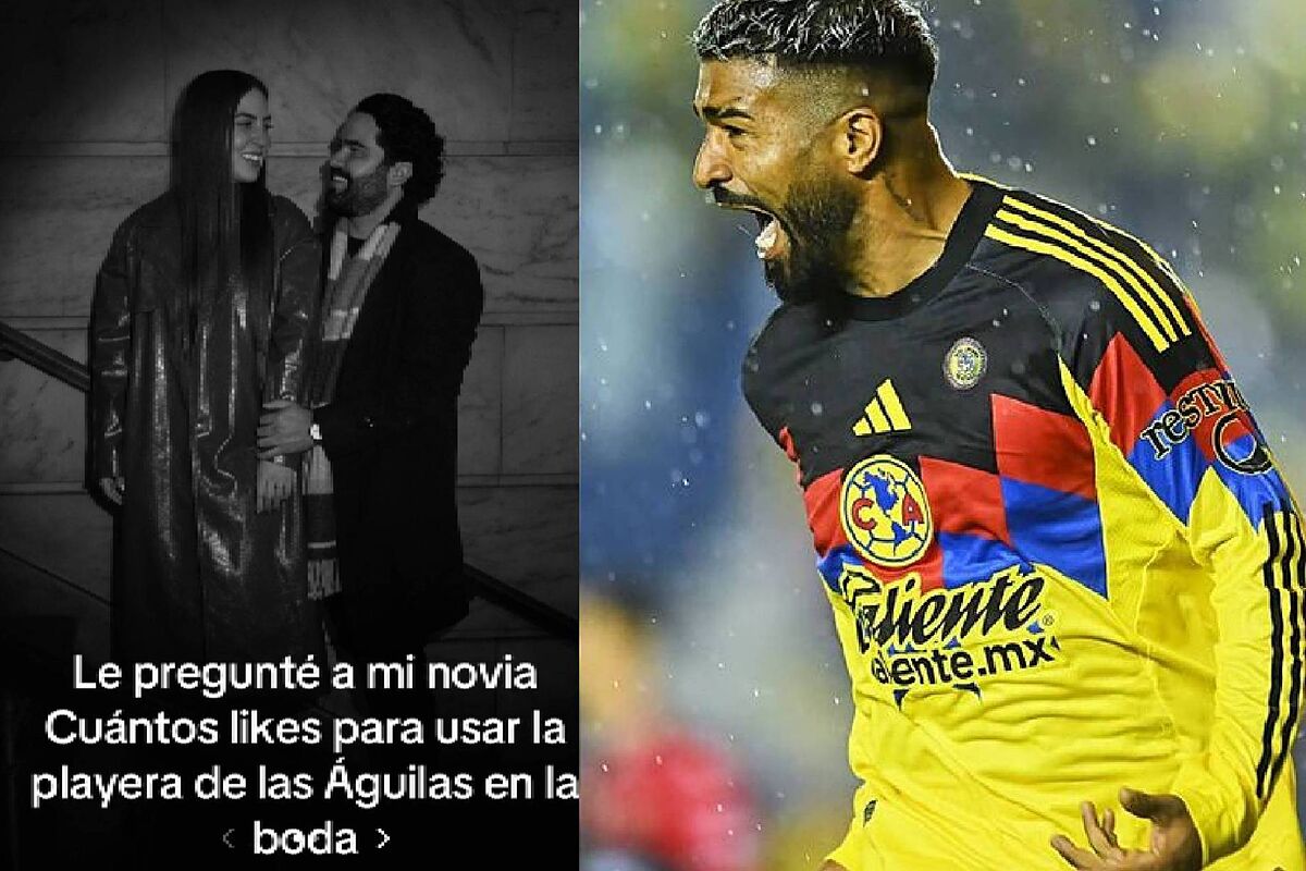 Aficionado se casa vestido de azulcrema gracias a reto cumplido por el América en TikTok