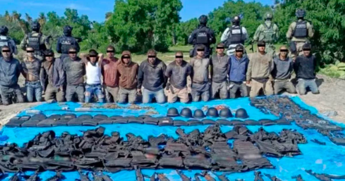 Detienen a 18 presuntos integrantes de grupo delictivo en Aguascalientes