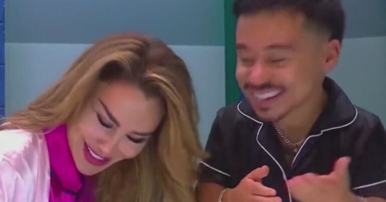 Ninel Conde coquetea con Abelito y lo salva tras caída en La Casa de los Famosos