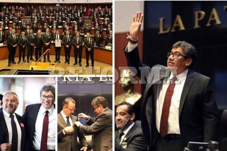 Recibe Monreal a masones en el Senado