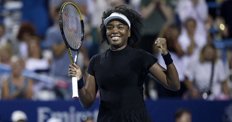 Venus Williams avanza a segunda ronda individual en Washington
