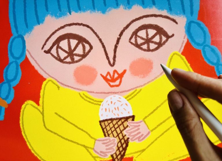Cara Carmina y su colorida forma de retratar "Hola Frida"