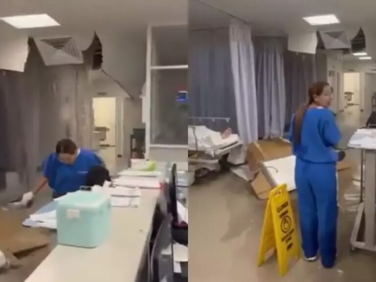 Colapsa techo en Hospital de Ixtapaluca, Edomex