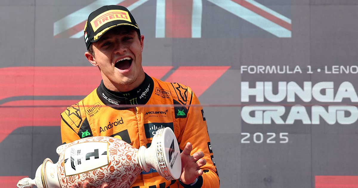 Lando Norris evita otro accidente en Hungría