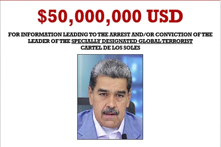 Maduro, el más buscado por EEUU: "Uno de los narcos más grandes del mundo"