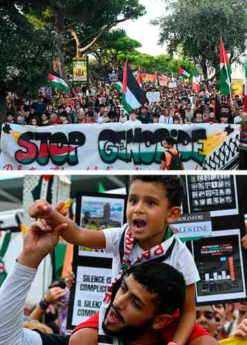 Miles protestan en apoyo a Palestina