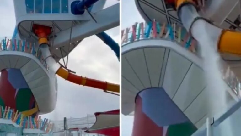 Tobogán se rompió en el crucero más grande del mundo; un turista sufrió lesiones