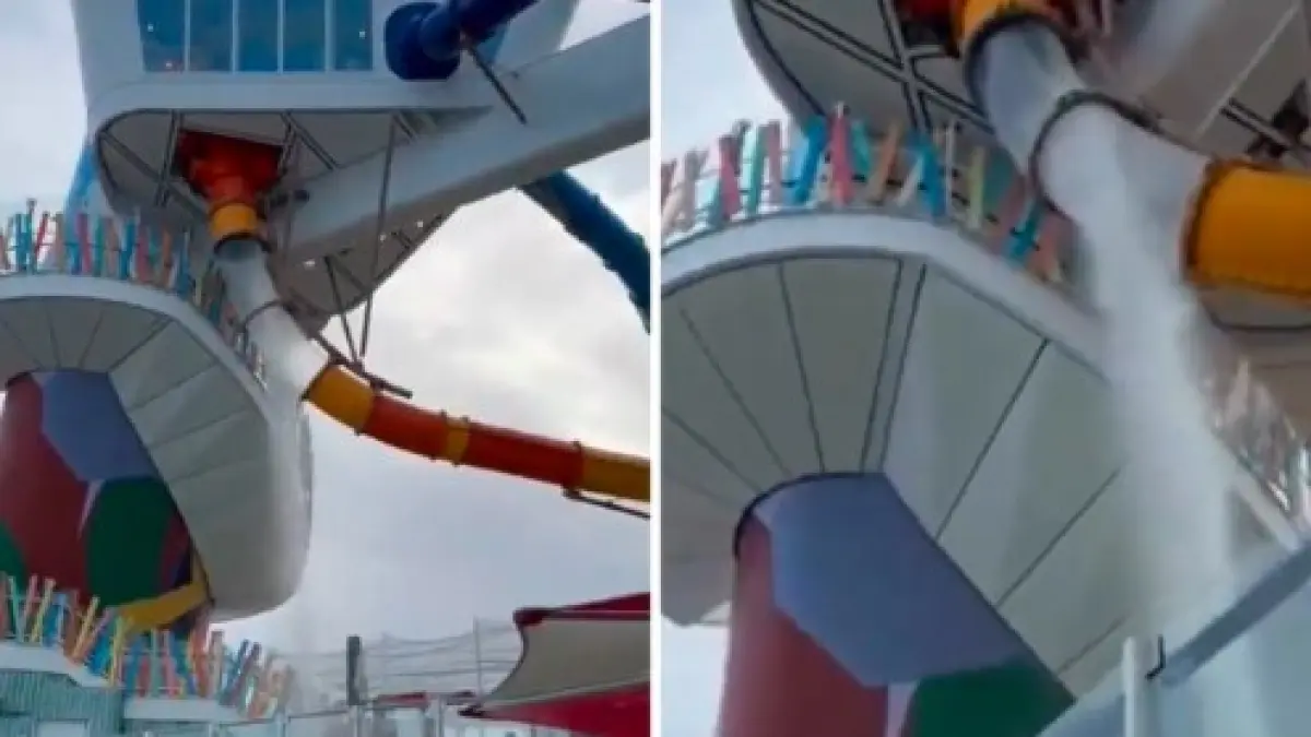 Tobogán se rompió en el crucero más grande del mundo; un turista sufrió lesiones