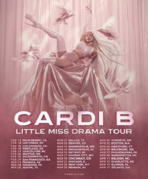 Anuncia Cardi B gira de estadios por Norteamérica