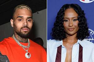 Le baila Chris Brown de forma erótica a ex de Travis Kelce